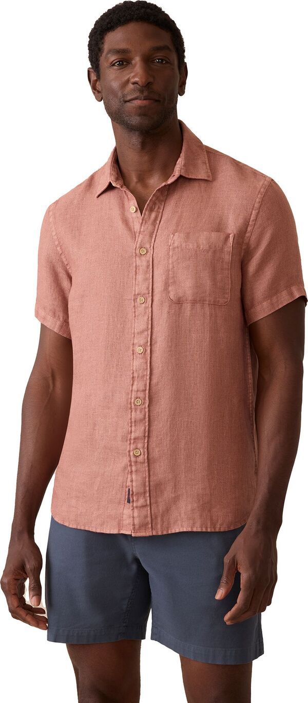 ファレティ メンズ トップス シャツ リネン Faherty Mens Palma Linen Short Sleeve Shirt Cedarose