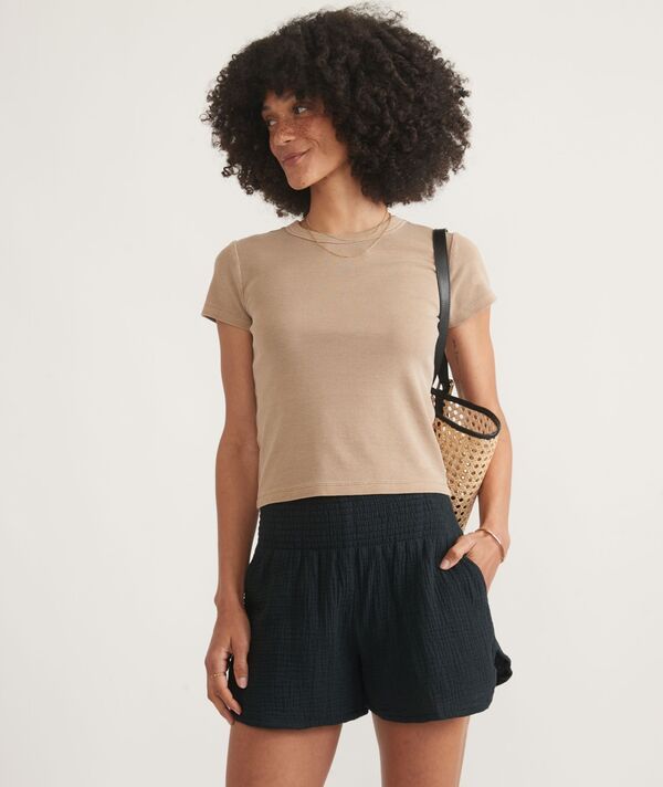 マリーン レイヤー レディース ボトムス ハーフパンツ・ショーツ Marine Layer Womens Cali Double Cloth Short Black ブラック