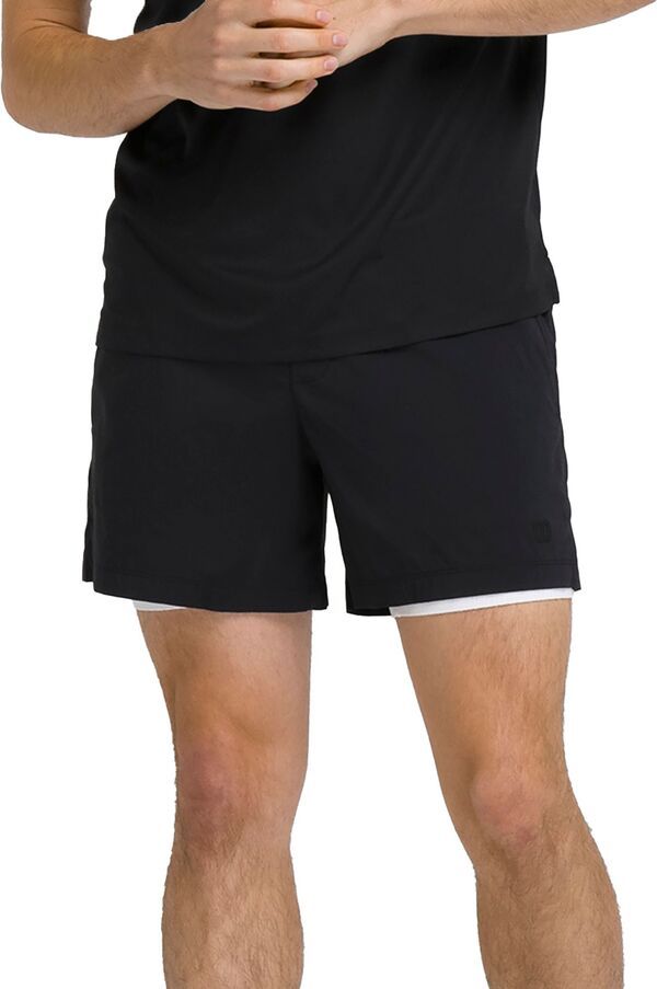 ウィルソン メンズ ボトムス ハーフパンツ・ショーツ Wilson Mens 6 Volley Tennishort Black ブラック