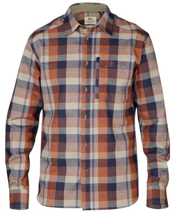 フェールラーベン メンズ トップス シャツ Fjallraven Mens Fjallglim Long Sleeve Shirt Autumn Leaf