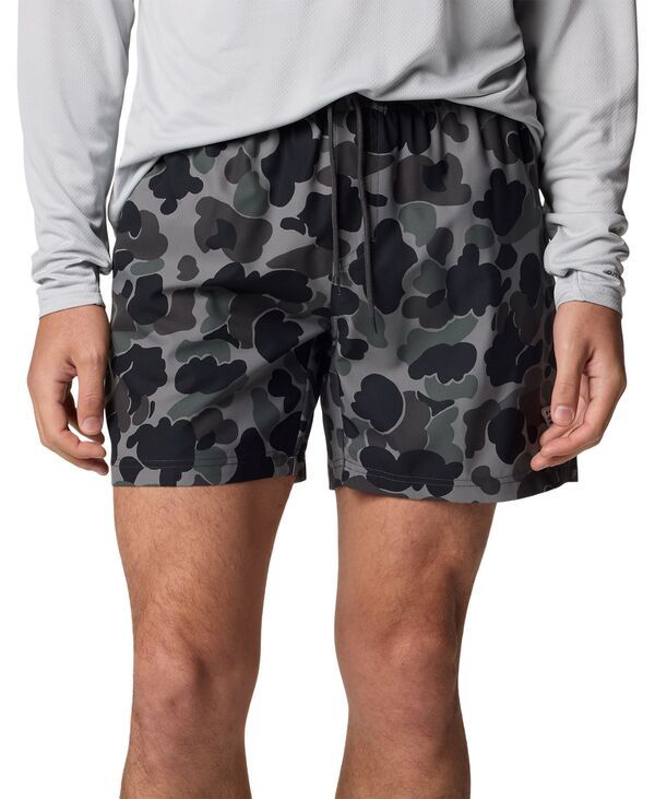 コロンビア メンズ ボトムス ハーフパンツ・ショーツ ショートパンツ Columbia Mens PFG Rambler Water Shorts Black Deltahunter Camo ブラック