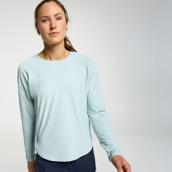 キャリー レディース トップス Tシャツ CALIA Womens Renew Drop Needle Long Sleeve Tee Smoked Turquoise スモーク