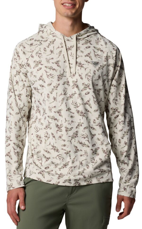 コロンビア メンズ アウター パーカー・スウェット Columbia Mens PFG Wild Cast Camp Hoodie Stone Huntfish ストーン