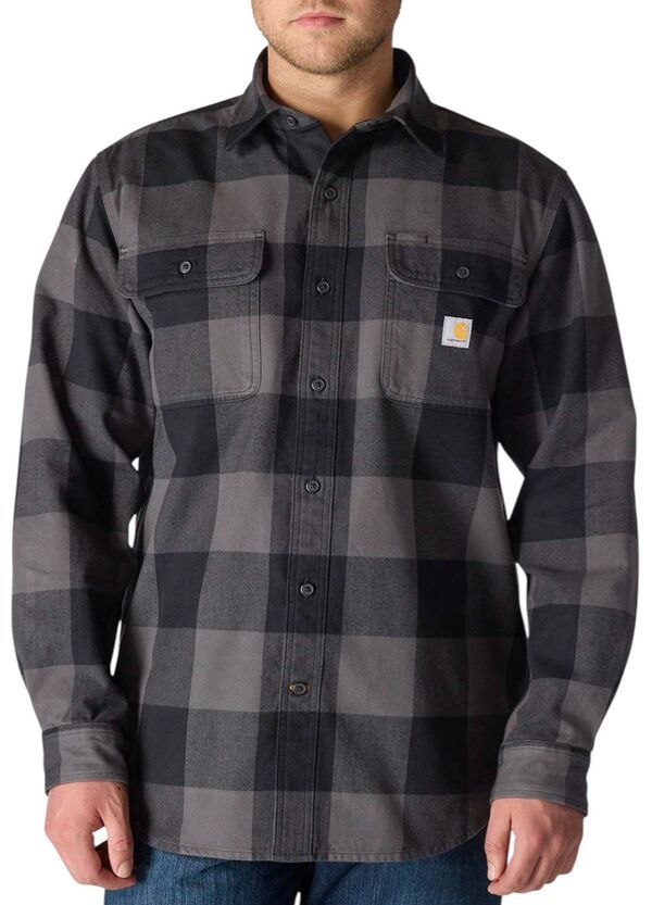 カーハート メンズ トップス シャツ Carhartt Mens Heavyweight Flannel Shirt Gravel