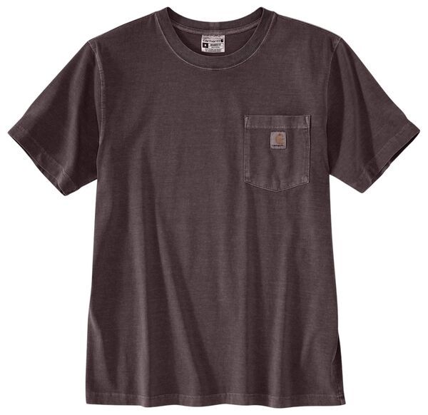 カーハート メンズ トップス Tシャツ Carhartt Mens Garment Dye Short Sleeve TShirt Dark Sepia