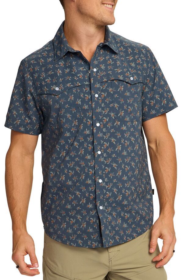 ハウラーブラザーズ メンズ トップス シャツ Howler Brothers Mens Open Country Tech Shirt Rancher FloralDark Slate スレート