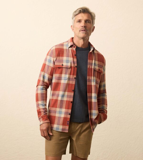 ファレティ メンズ アウター ニット・セーター シャツ Faherty Mens Legend Sweater Shirt Copper Falls Plaid チェック
