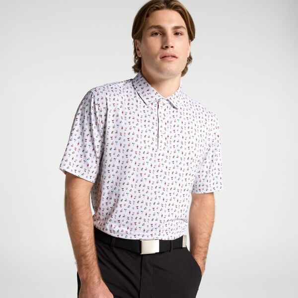 ウォルターヘーゲン メンズ トップス ポロシャツ プリント Walter Hagen Mens Performance 11 Holiday Print Golf Polo Jingle Juice Convo White ホワイト