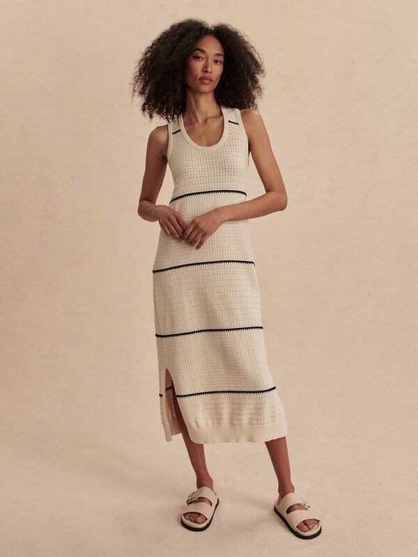 バーレイ レディース ボトムス カジュアルパンツ ミディワンピース ミディ Varley Womenscott Scoop Neck Midi Dress Birch