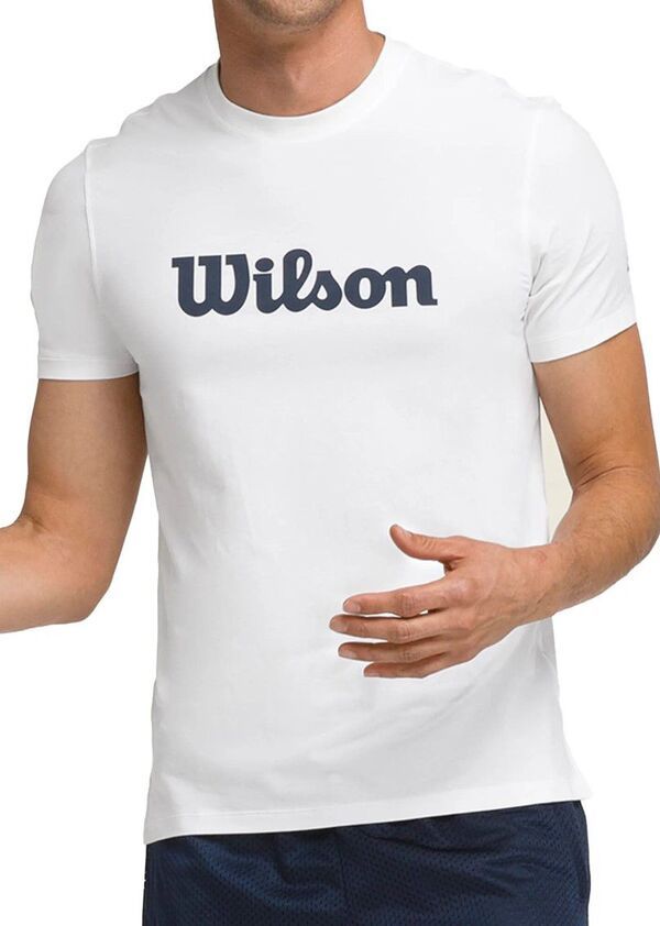 ウィルソン メンズ トップス Tシャツ Wilson Mens Easy Streetennis TShirt WhiteNavy ホワイト