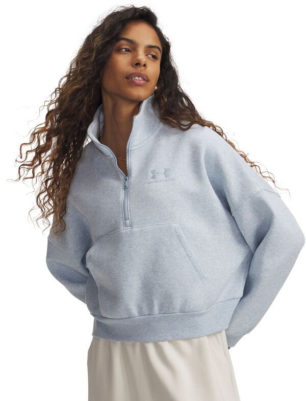 アンダーアーマー レディース アウター パーカー・スウェット フリース Under Armour Womens Icon Fleece Oversized Zip Blue Calm ブルー