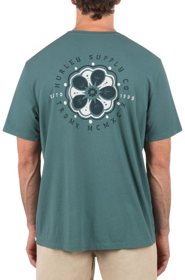 ハーレー メンズ トップス Tシャツ Hurley Mens Flowered Short Sleeve TShirt Artillery