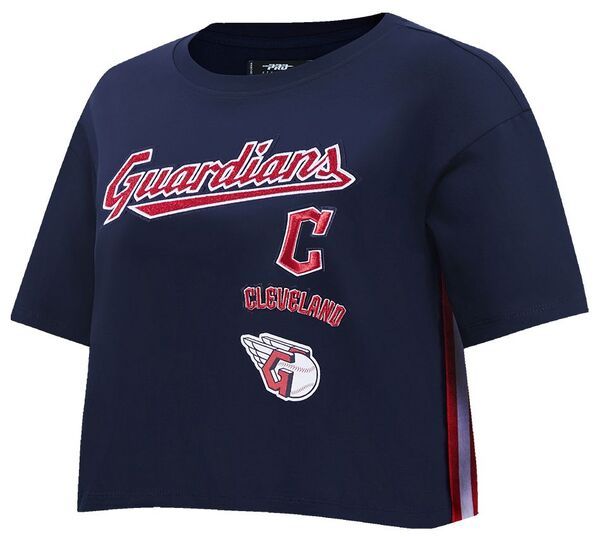 プロスタンダード レディース トップス Tシャツ Pro Standard Womens Cleveland Guardians Retro Boxy TShirt Navy ネイビー