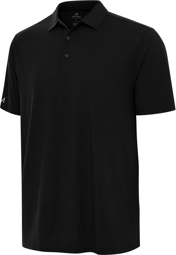 アンティグア メンズ トップス ポロシャツ Antigua Mens Era Solid Golf Polo Black ブラック