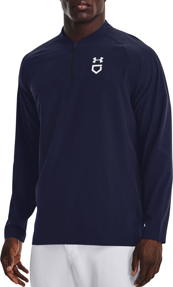 アンダーアーマー メンズ アウター ジャケット・ブルゾン Under Armour Mens Utility Long Sleeve Cage Jacket Midnight NavyWhite ホワイト