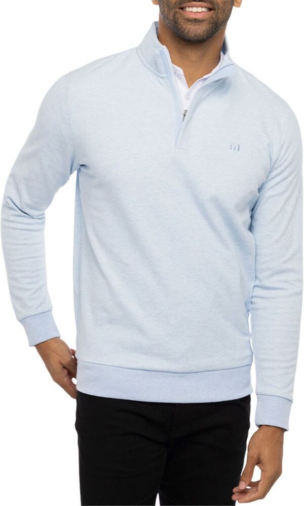 トラビスマヒュー メンズ アウター パーカー・スウェット TravisMathew Mens Cloud 20 Golf 14 Zip Heather Kentucky Blu ヘザー