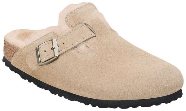 ビルケンシュトック レディース シューズ サンダル Birkenstock Womens Boston Shearling Clogs Taupe トープ