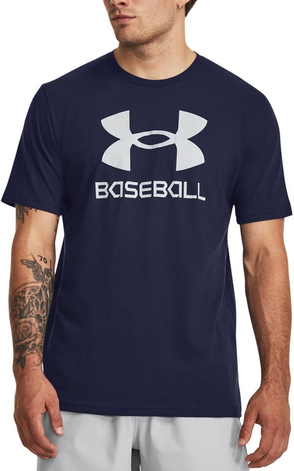 アンダーアーマー メンズ トップス Tシャツ Under Armour Mens Baseball Icon TShirt Midnight NavyLighther ネイビー