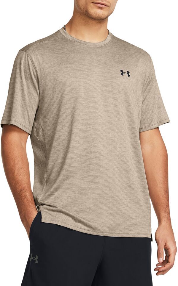 アンダーアーマー メンズ トップス Tシャツ Under Armour Mens Tech Vent Short Sleeve TShirtimberwolf TaupeBlack ブラック