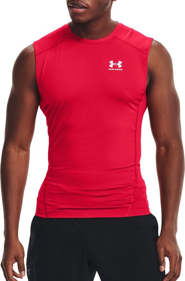 アンダーアーマー メンズ トップス シャツ Under Armour Mens HeatGear Compression Shirt RedWhiteBlack ホワイト 7,650円