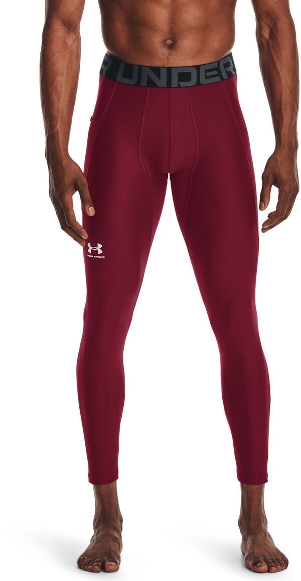 アンダーアーマー メンズ ボトムス カジュアルパンツ レギンス Under Armour Mens HeatGearmour Leggings CardinalWhite ホワイト