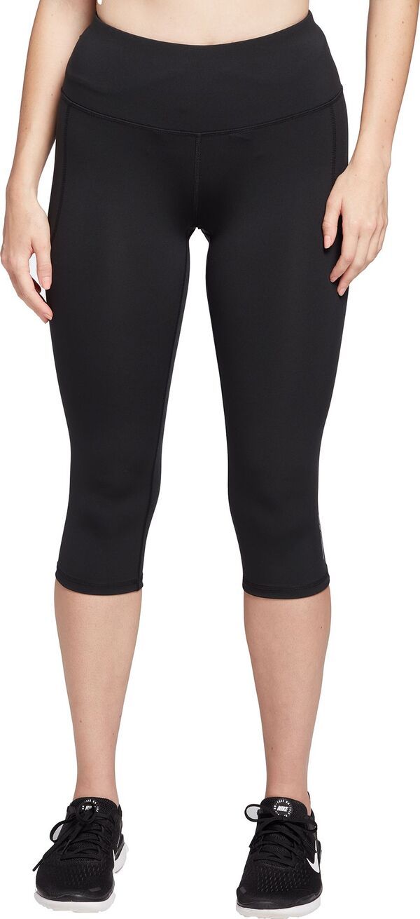 DSG レディース ボトムス カジュアルパンツ キャップ DSG Womens Capri Running Legging Pure Black ブラック