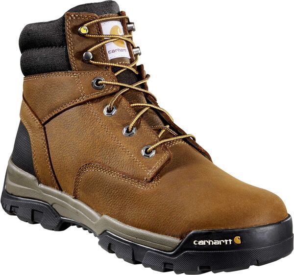 カーハート メンズ シューズ ブーツ・レインブーツ Carhartt Mens Ground Force 6 Waterproof Softoe Bison Brown Oil Tanned ブラウン