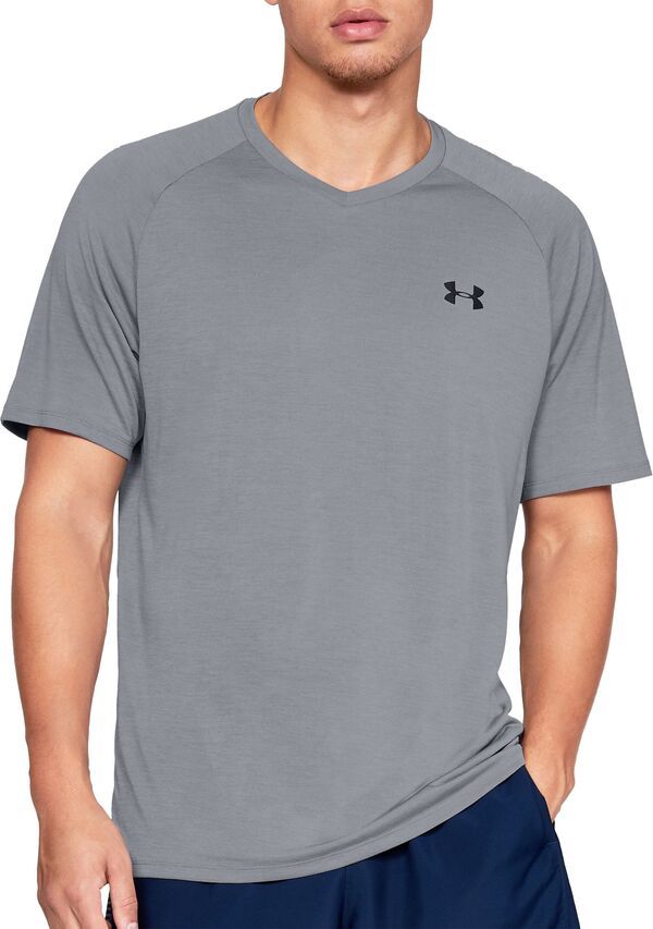 アンダーアーマー メンズ トップス シャツ Vネック Under Armour Mens Tech VNeck TShirt Steel