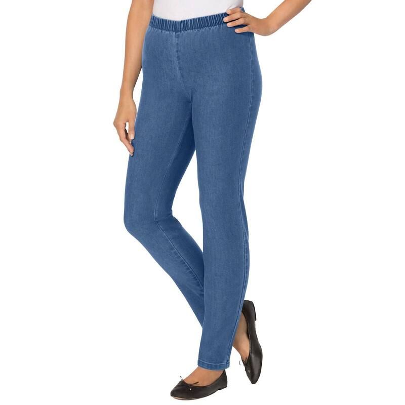 ウーマン ウィズイン レディース ボトムス カジュアルパンツ プラスサイズ トール デニム Woman Within Womens Plusize Tall Fineline Denim Jegging Medium Stonewash デニム