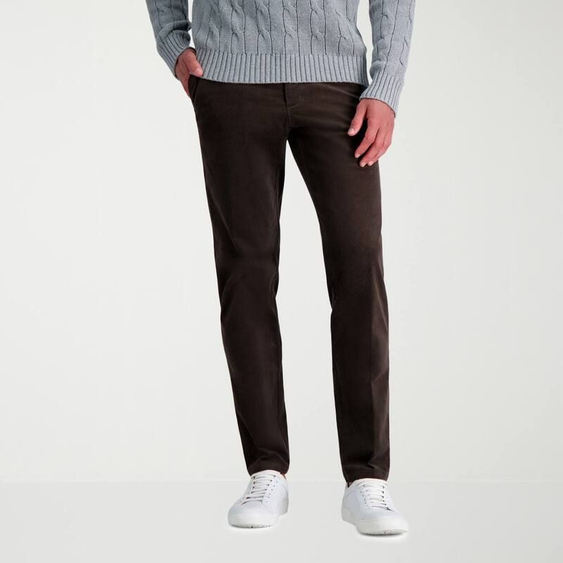 ハガー メンズ ボトムス カジュアルパンツ コーデュロイ Mens Haggar Straight Fit Stretch Corduroy Pants Brown ブラウン