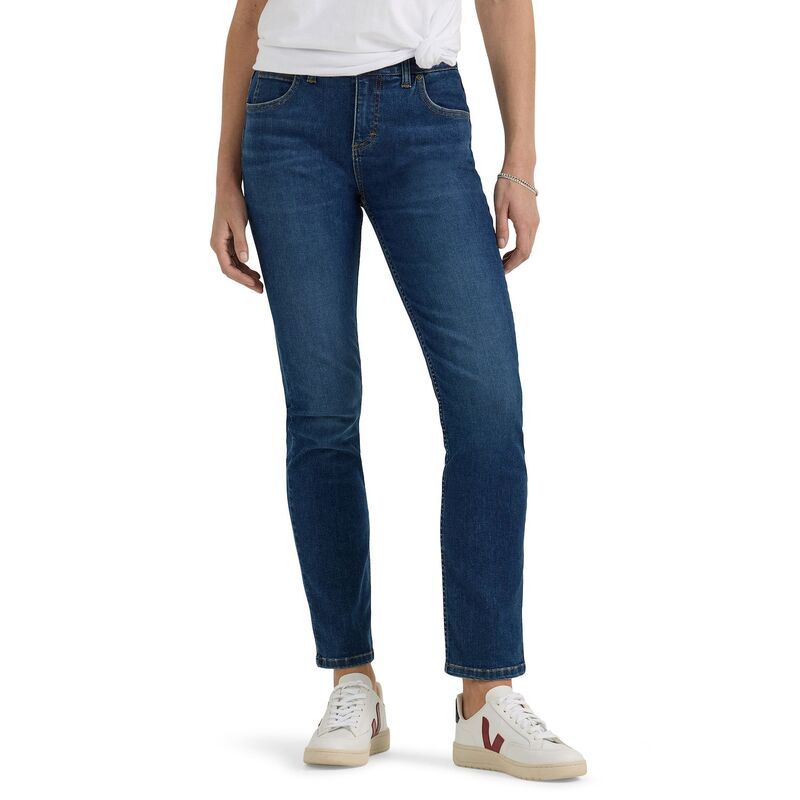 リー レディース ボトムス デニムパンツ ジーンズ Womens Lee Ultra Lux Comfort Flex Motion Slim Straight Jeans Dark Dream