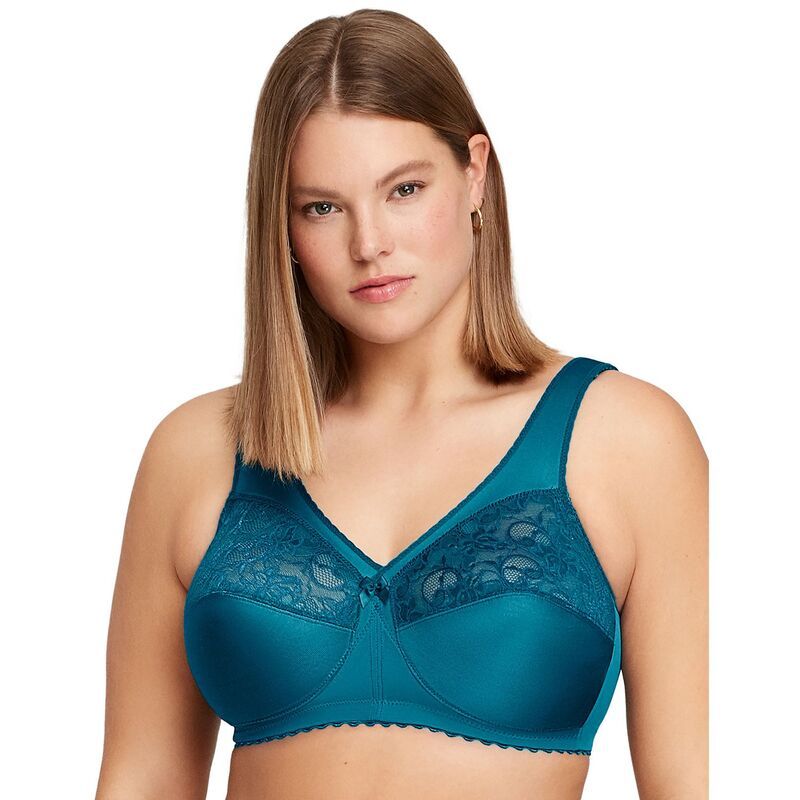 グラマライズ レディース アンダーウェア ブラジャー Glamorise MagicLift Original FullFigure Wirelessupport Bra 1000 Dark Teal ティール
