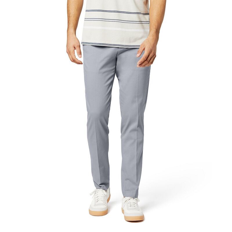 ドッカーズ メンズ ボトムス カジュアルパンツ Mens Dockers Easy Khaki Slim Stretch FlatFront Pants Burma Gray グレー