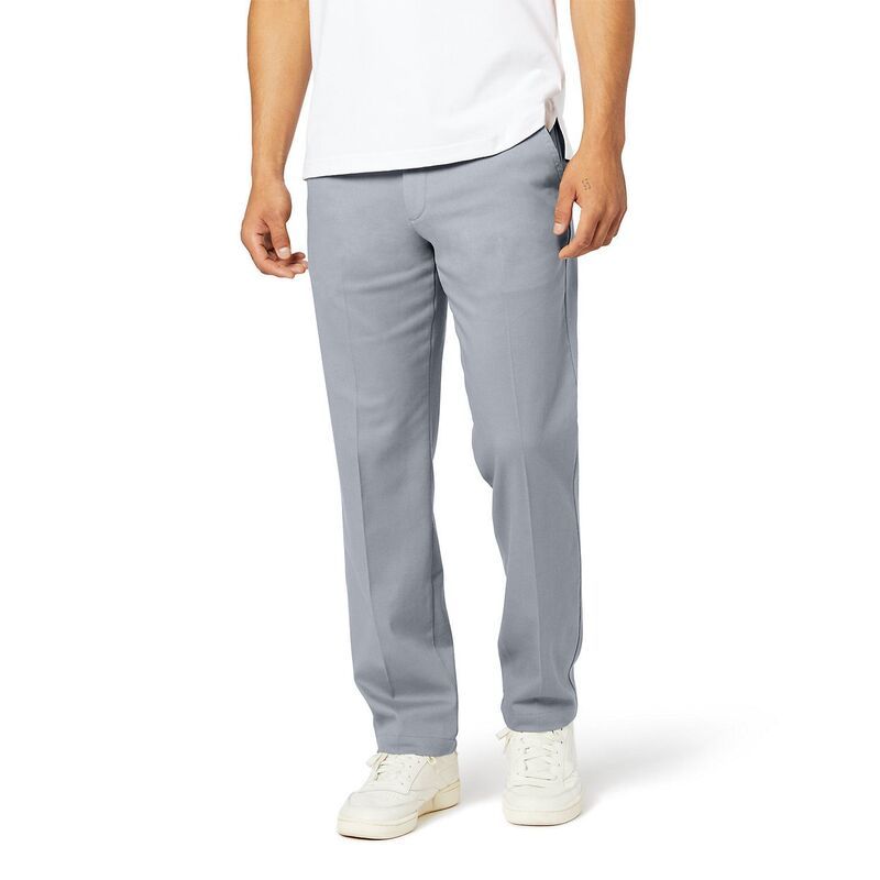 ドッカーズ メンズ ボトムス カジュアルパンツ Mens Dockerstretch Easy Khaki StraightFit FlatFront Pants Burma Gray グレー