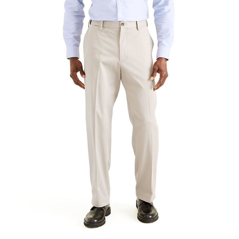 ドッカーズ メンズ ボトムス カジュアルパンツ Mens Dockerstretch Easy Khaki ClassicFit FlatFront Pants Cloud カーキ