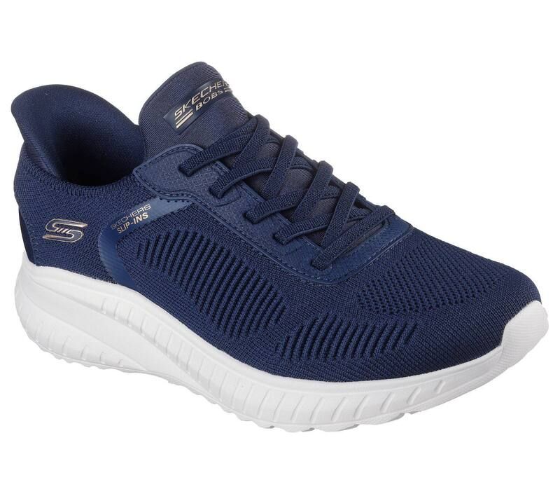 スケッチャーズ レディース シューズ スニーカー Skechers Hands Free Slipins BOBSport Squad Chaos Current Muse Womensneakers Navy ネイビー