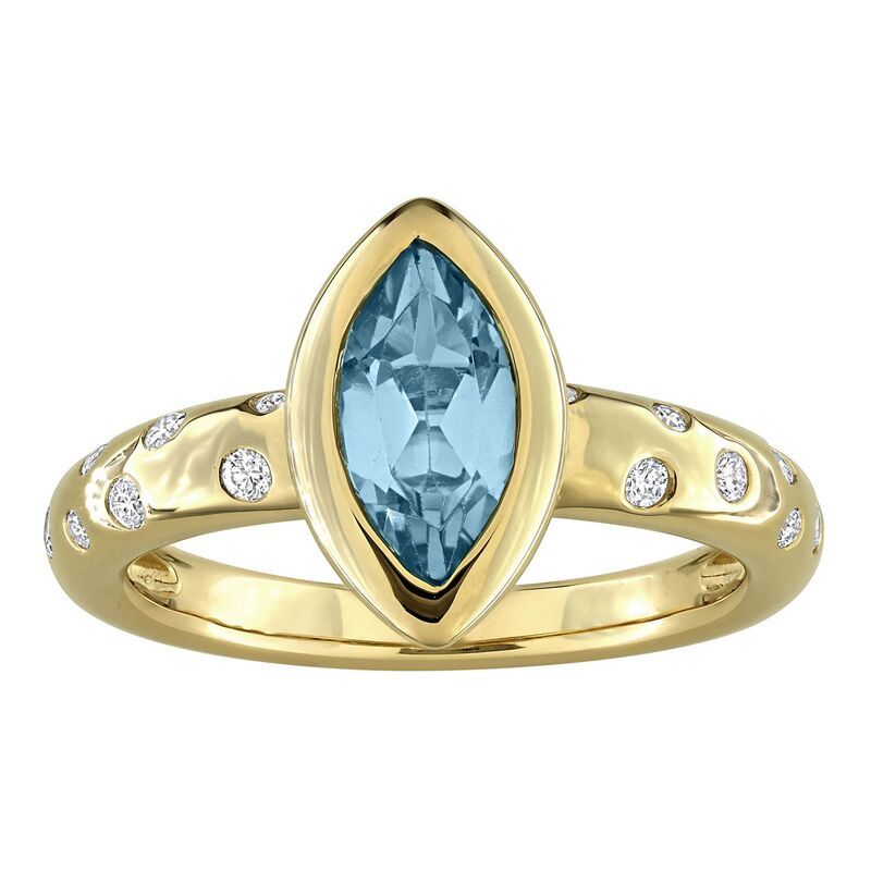 ステラ グレース レディース アクセサリー リング Stella Grace 10k Yellow Gold Topaz 14 CaratW Diamond Solitaire Ring 10k Gold ゴールド