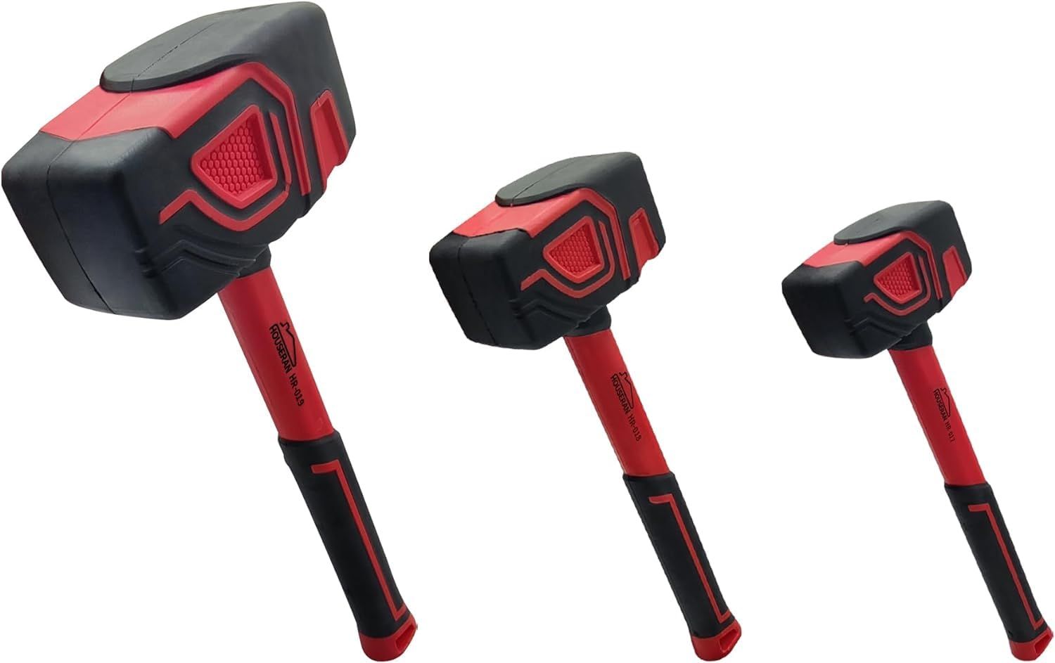 ゴムハンマー 三点セット 大型ハンマー ショックレスハンマー マレット ゴムハンドル 家具組み立て DIY 衝撃吸収(沖縄・離島の方発送不可)) 30393562