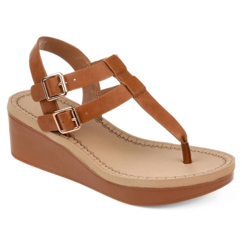 ジュルネ コレクション レディース シューズ サンダル Journee Collection Bianca Womens Wedge Sandals Tan タン
