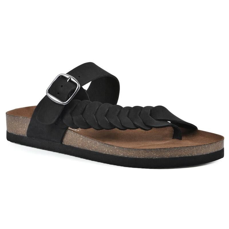 クリフバイホワイトマウンテン レディース シューズ サンダル Cliffs by White Mountain Happier Womens Cushioned Slide Sandals Black Nubuck ブラック