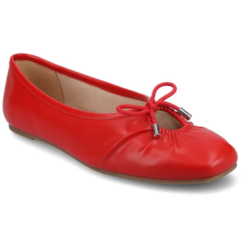 ジュルネ コレクション レディース シューズ サンダル Journee Collection Callee Medium and Wide Width Womens Ballet Bow SlipOn Dress Flats Red レッド