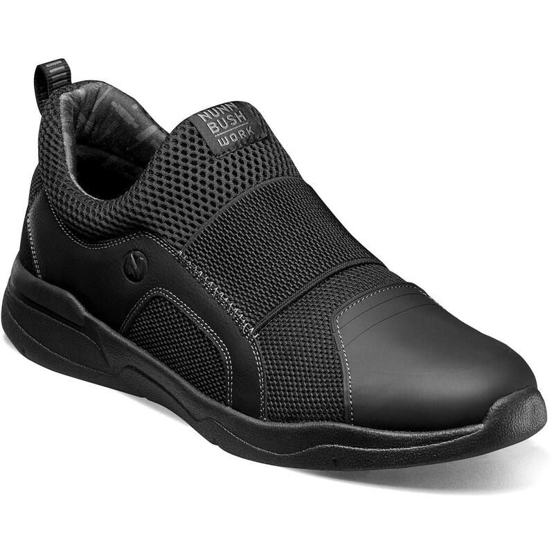 ノンブッシュ メンズ シューズ スニーカー Nunn Bush Grazie Mens Work SlipOn Shoes Black ブラック