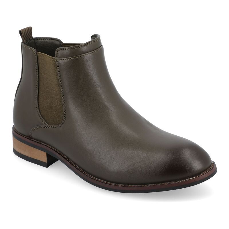 バンス メンズ シューズ ブーツ・レインブーツ チェルシーブーツ チェルシー Vance Co Landon Mens Tru Comfort Foam Pullon Chelsea Boots Olive オリーブ