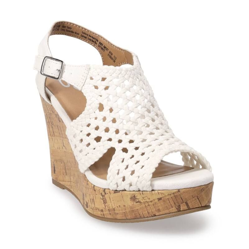 エスオー レディース シューズ サンダル SOR Taffy Womens Wedge Sandals White ホワイト
