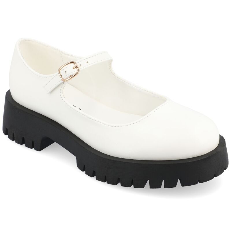 ジュルネ コレクション レディース シューズ サンダル Journee Collection Kamie Womens Mary Jane Shoes White ホワイト