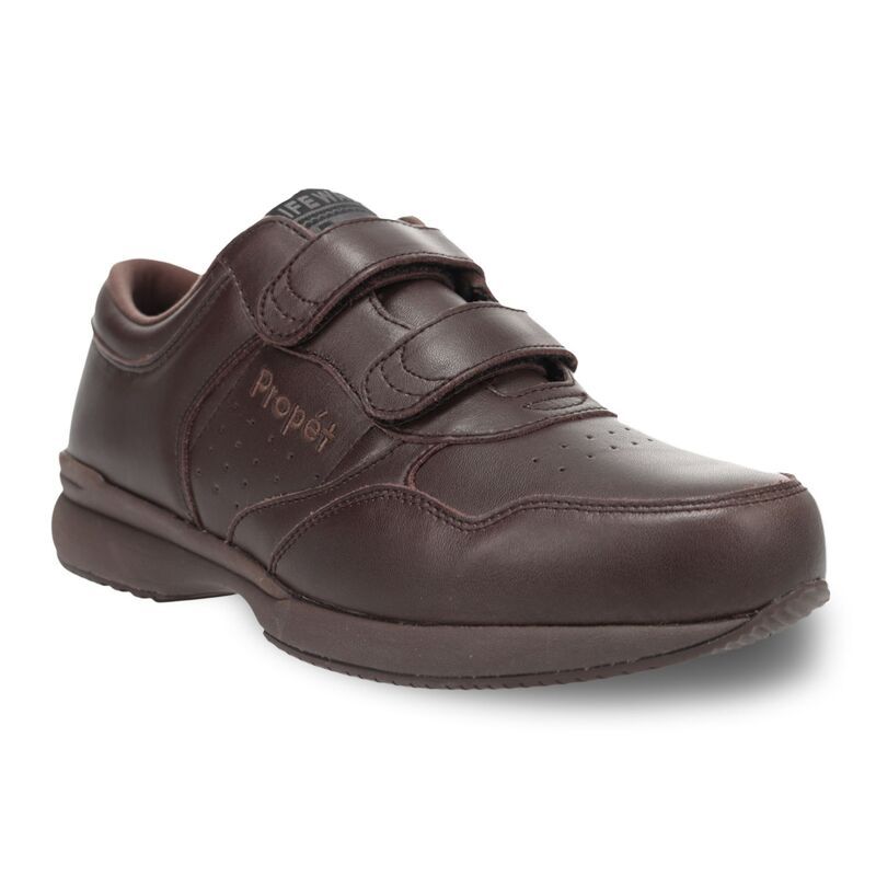 プロペット メンズ シューズ スニーカー レザー Propet LifeWalker Mens Leather Strap Sneakers Brown ブラウン