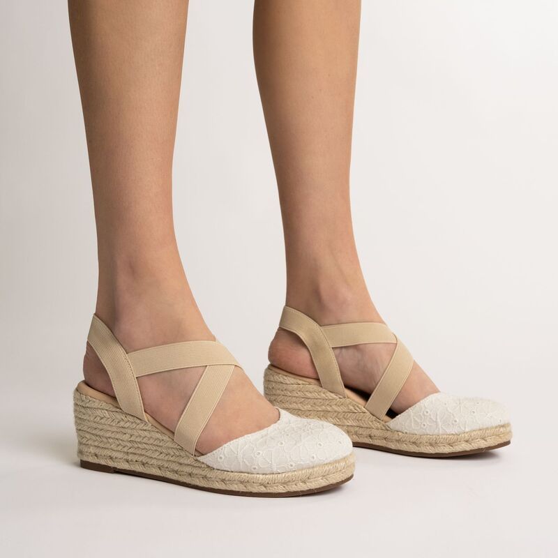ジャーニー レディース シューズ サンダル プラットフォーム Journee Ashlee Womens Platform Espadrille Wedge Sandals White ホワイト
