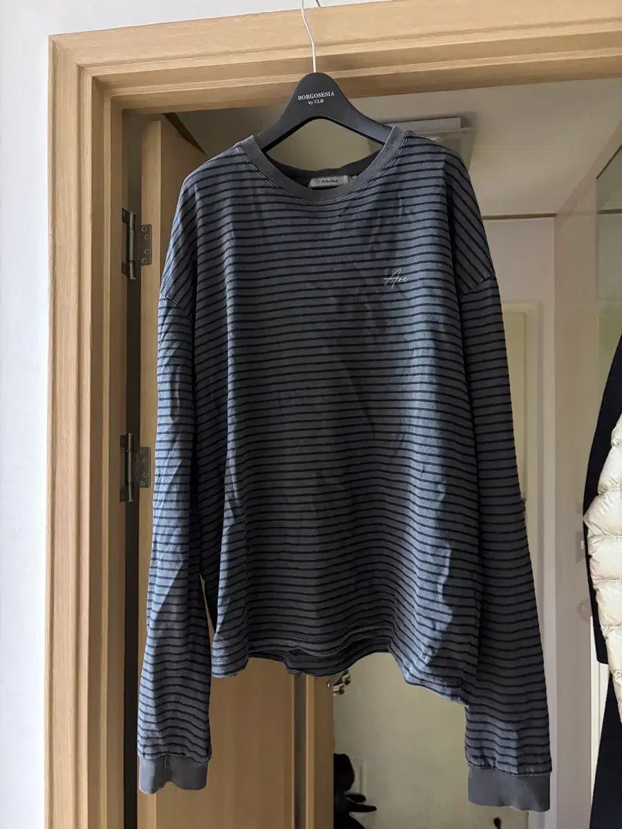 (3) ダスティ オーバダイド クロップド ロングスリーブ_ダスティ チャコール