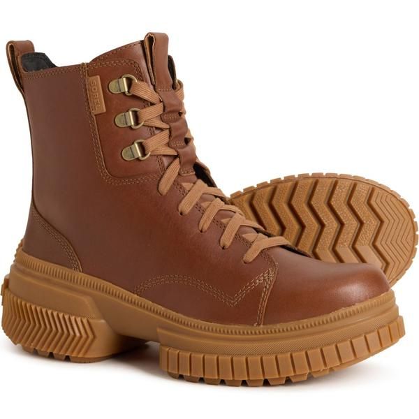 ソレル レディース シューズ ブーツ・レインブーツ レザー Sorel Onave Boots Waterproof Leather For Women Velvetan Gum 2 タン 17,005円