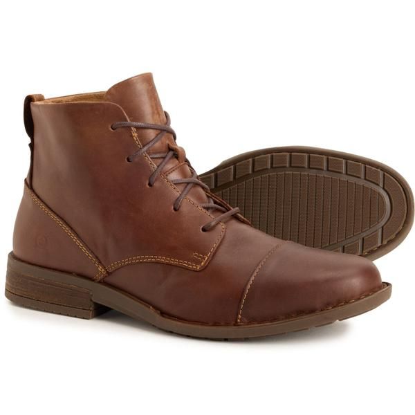 ボーン メンズ シューズ ブーツ・レインブーツ レザー Born Ryker Boots Leather For Men Brown ブラウン